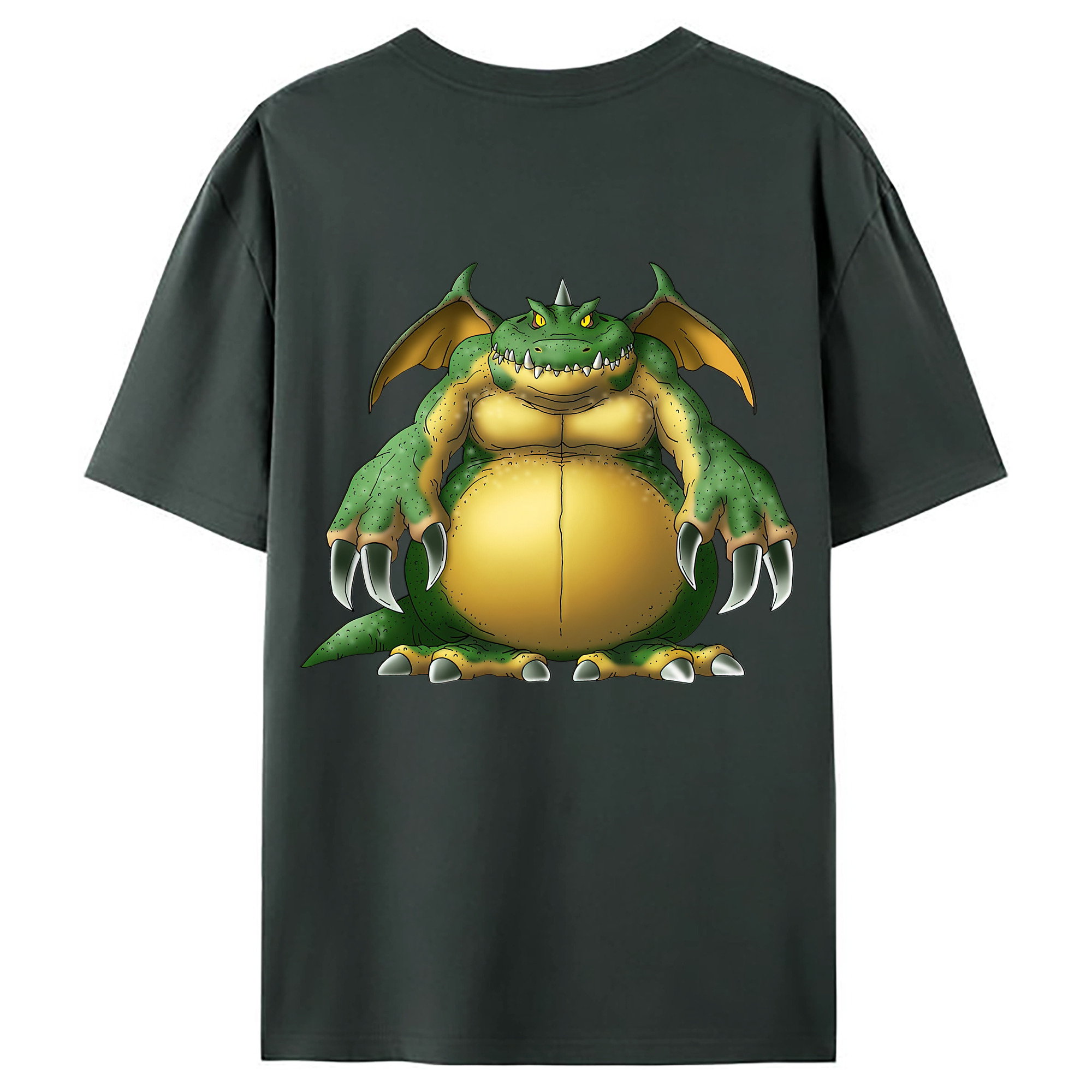 （画像用） ドラゴンクエスト Doragon Kuesuto Dragon Quest 綿100％ メンズ半袖Tシャツ（バックプリント） 通気性